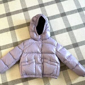 Moncler lilac puffy hooded jacket in girls size 8